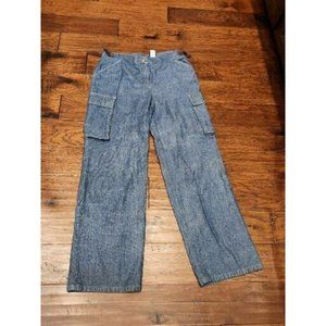 Jones Wear Sport Bootcut Light/Med Wash Cargo Pocket Blue Jeans Womens 12